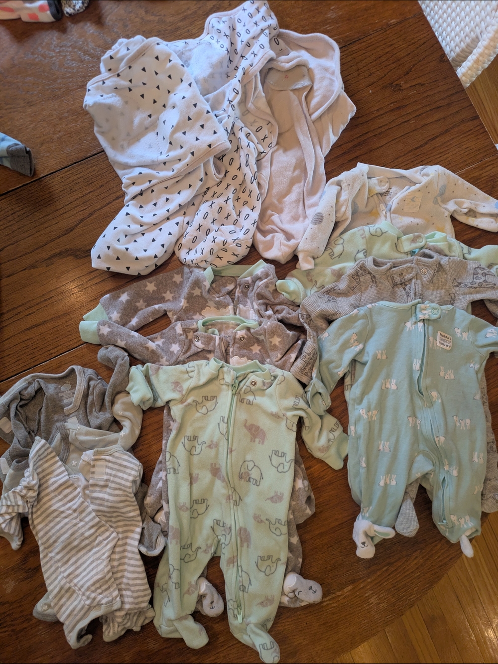 Cozy Mint and Light Blue Baby Footie Bundle - Soft One-Piece Sleepers